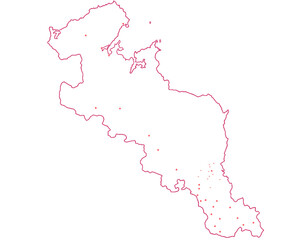 京都府　地図　白　斑点　イラスト