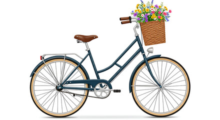 Fototapeta premium bicycle with flowers