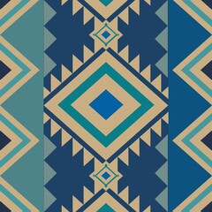 Native pattern american tribal indian ornament pattern geometric ethnic textile pattern navajo mexican fabric seamless Vector decoration fashion