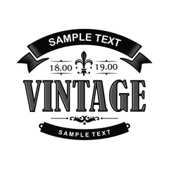 Victorian ornament logo template