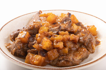 牛ハラミとじゃがいも炒め