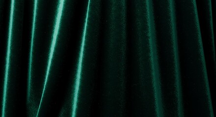 Luxurious Dark Green Velvet Fashion Drapery