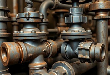 bunch of pipes that are connected to each other