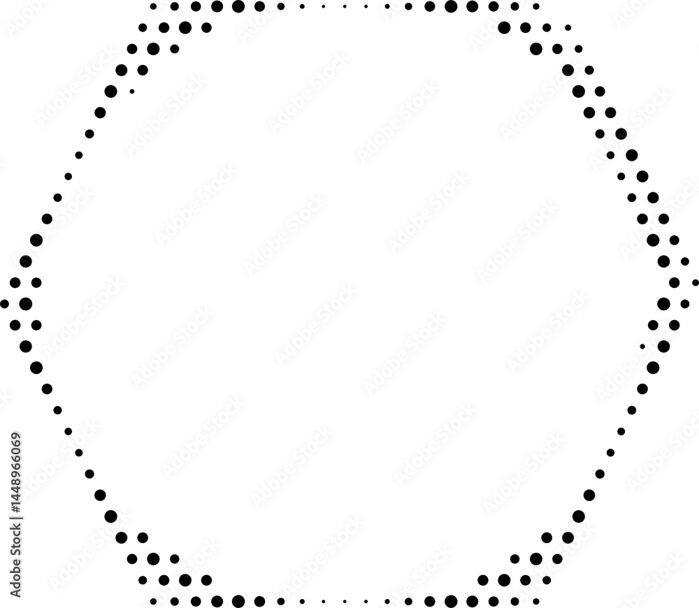 Poster hexagon symbol dotted shape vector icon for creative graphic design ui element in a pictogram illust