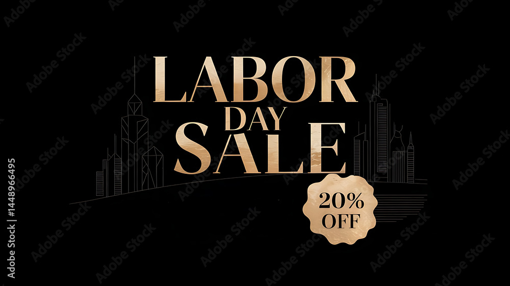 Fototapete labor day sale banner template for website created with generative ai
