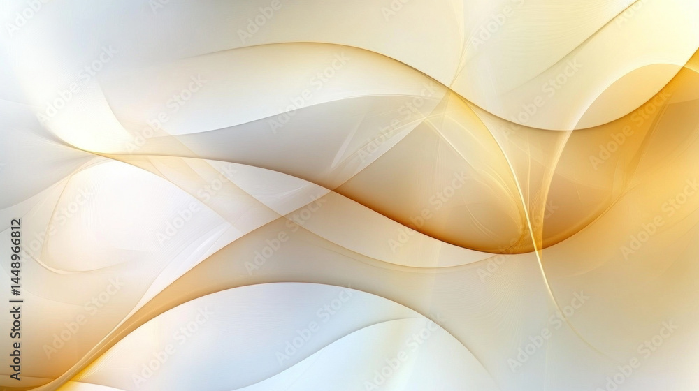 Poster a white and orange background with a wave pattern. the image has a calming and soothing effect, as t