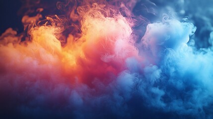 Colorful smoke swirls, abstract background
