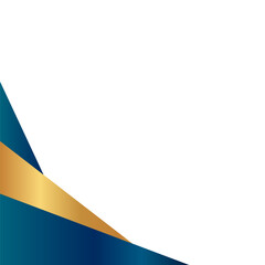 Blue Gold Modern Geometric Shape