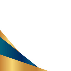 Blue Gold Modern Geometric Shape