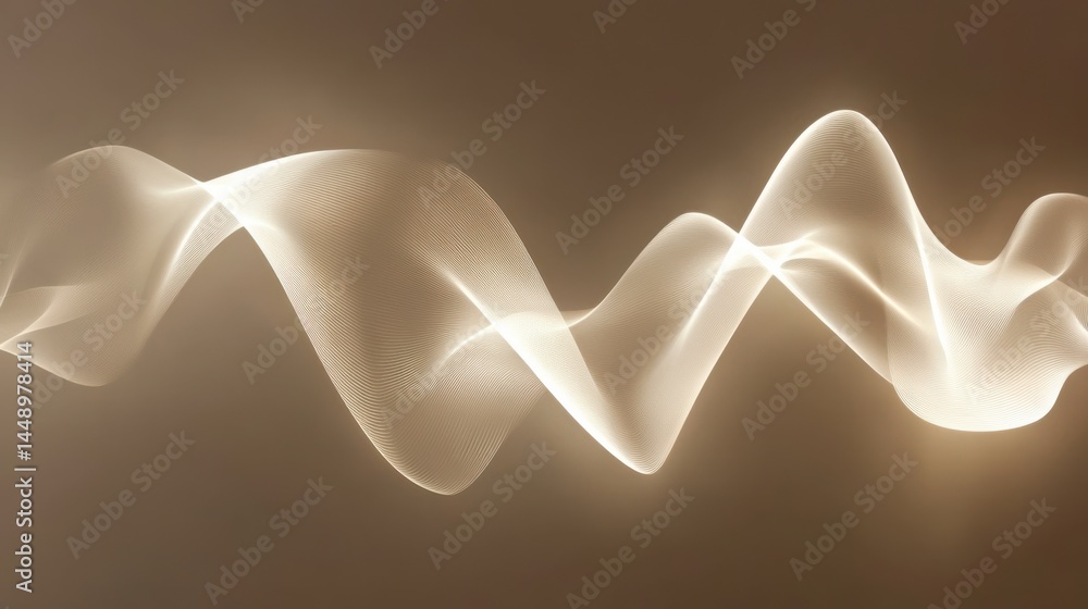 Aufkleber abstract light wave pattern with soft curves and smooth flowing motion design