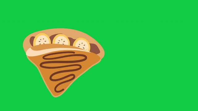crepes or blinis with chocolate cream illustration