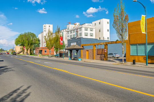 The historic ADM (Archer Daniels Midland) Mill building in Cheney, Washington, May 1 2025. ADM is a multinational food processing and commodities trading corporation that includes a milling division.