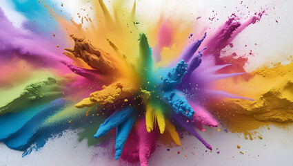 Vibrant Color Powder Explosion – Abstract Art, Dynamic Burst & Festival of Colors