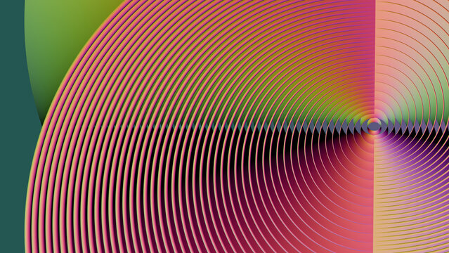 Bright geometric shape.