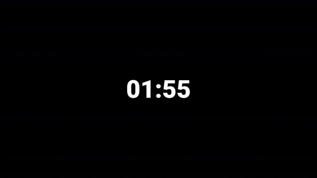       Countdown timer two minute animation from 120 to 0 seconds on transparent background ,120 second countdown timer, Countdown video
