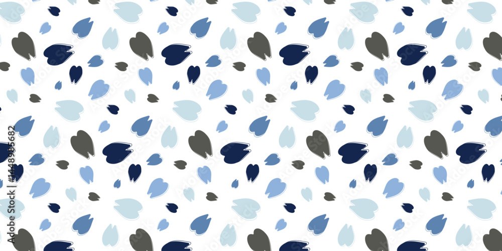 Poster multi color playful minimalist scatter seamless pattern with giraffe footprint. animal footprint bac