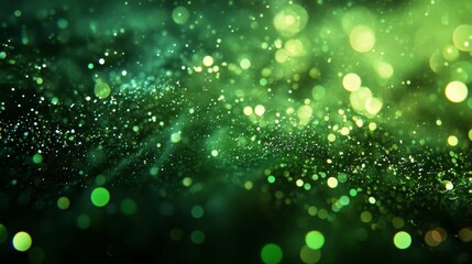 Blurred fresh sparkling green nature bokeh abstract background  - ai