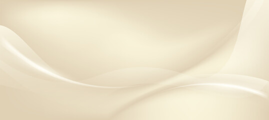 Minimal cream gradient background. Modern luxury wave with glowing curve vector for branding presentation. ads design.