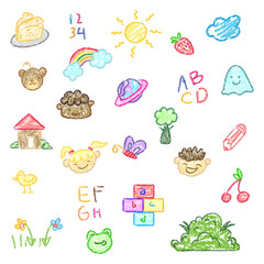 set of children illustration