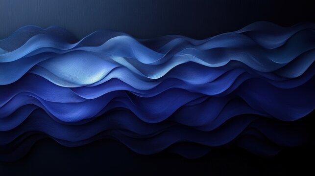 Fluid blue gradient waves abstract background for modern elegant design