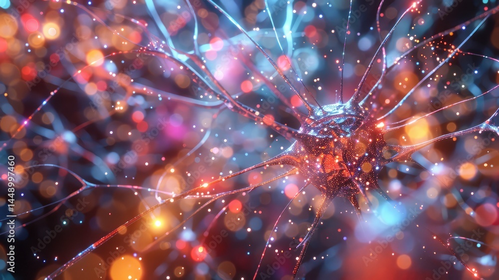 Poster abstract polygon data connect in seamless pattern with digital technology style design. particle con