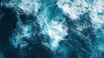 Obraz premium aerial view showcasing the captivating interplay of ocean waters