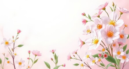 pink flowers background