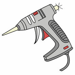 Illustration Of A Grey Hot Glue Gun For Arts And Crafts