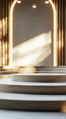 a plate on a table in a dimly lit room 