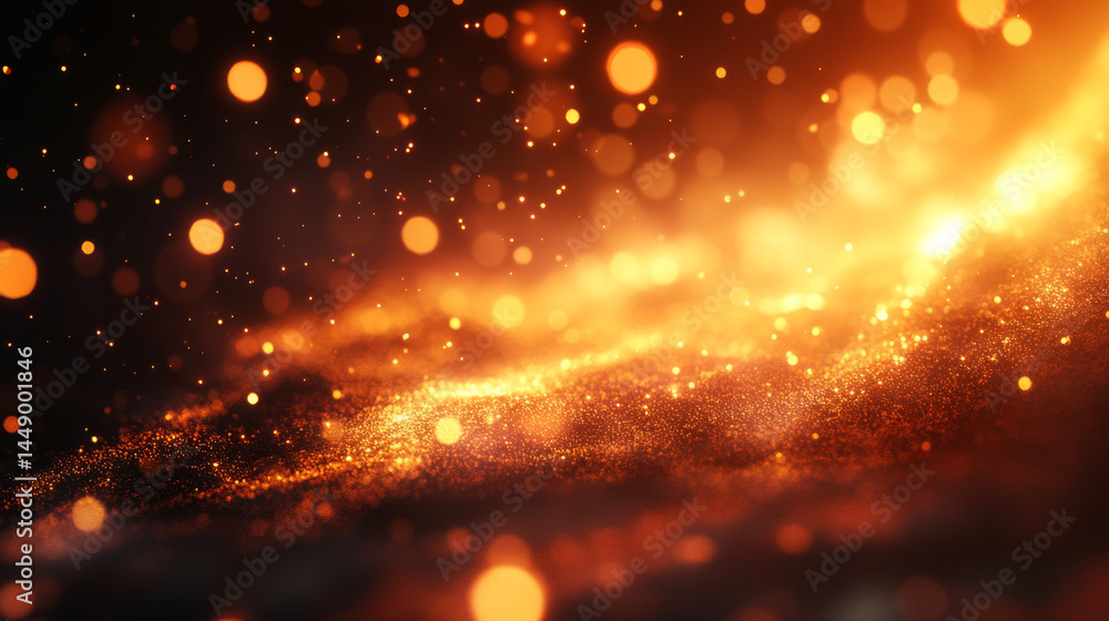 Aufkleber bokeh-style abstract background with soft glowing circles of light
