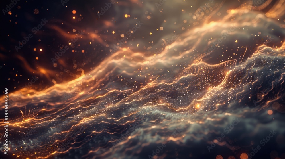 Poster this stunning image captures the mesmerizing interaction of light waves and dust particles, creating