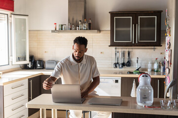 a man working from home