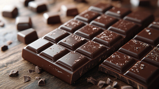 Packaging design of a chocolate bar, presented in a mockup format for product display