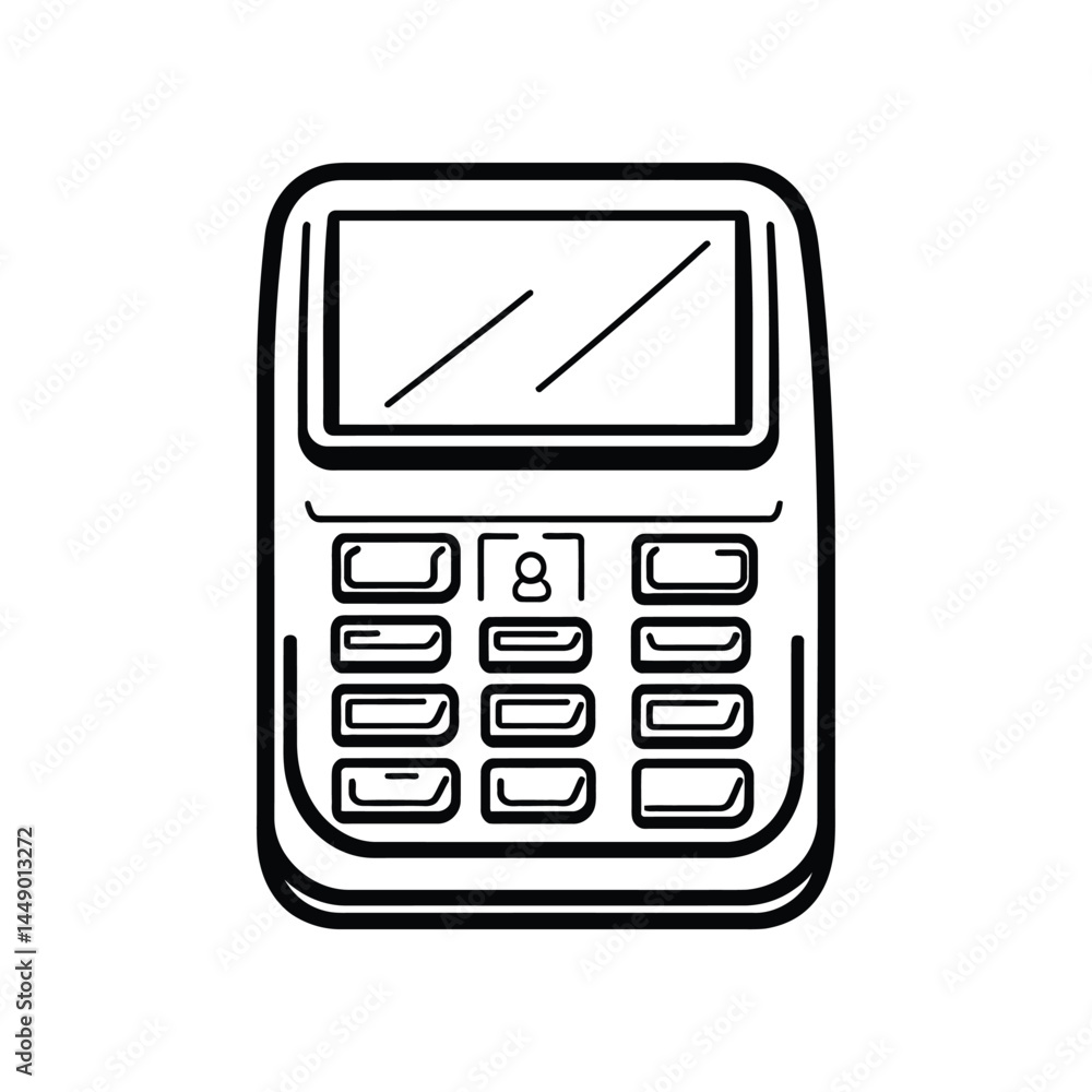 Aufkleber outline calculator with transparent background simple math icon