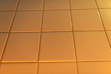 Square tile background with perspective