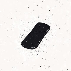 Abstract Smartphone Illustration, Stylized black smartphone on textured background