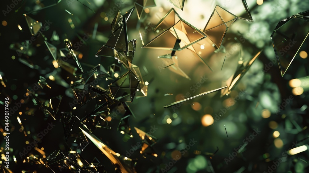 Poster abstract crystal texture effect decorated with vibrant light in modern design. seamless modern art o