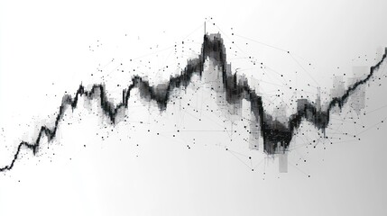 Obraz premium Abstract stock market chart graphic, upward trend