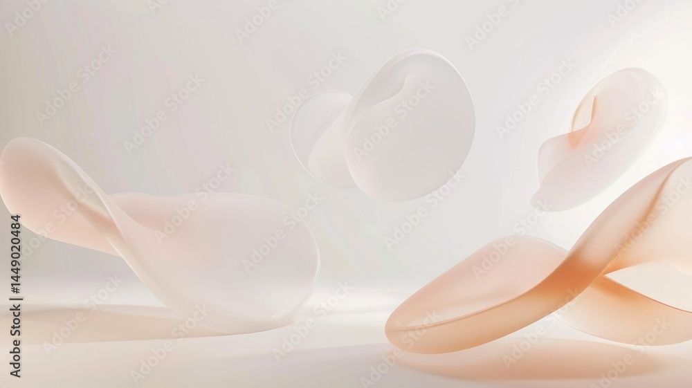 Poster the abstract picture depict about seamless pattern of soft fabric in beige color with mesmerize shap