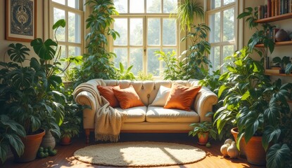 living room with fireplace