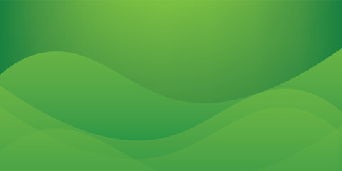 abstract green background with dynamic waves layer