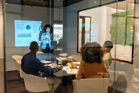 Presentation in meeting room