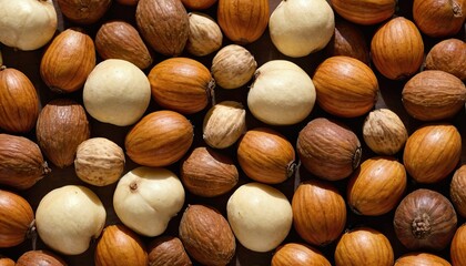 Pine, Tiger, Beechnut nuts set bundle, transparent isolated background.2