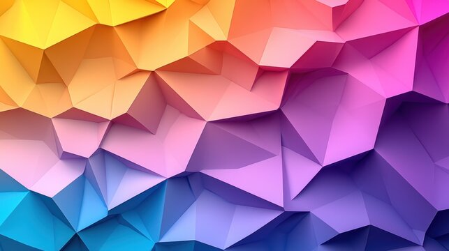 Colorful geometric abstract with gradient polygons