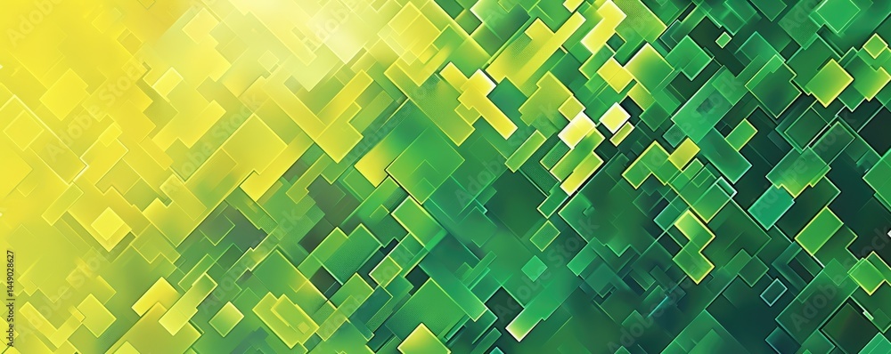 Poster abstract vibrant geometric fractal shapes on surface of contemporary design express scene of seamles