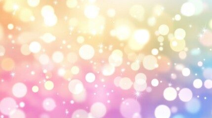 Obraz premium Soft pastel bokeh lights create a cheerful, dreamy effect.