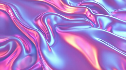 Obraz premium Fluid, iridescent fabric with a spectrum of pastel colors.