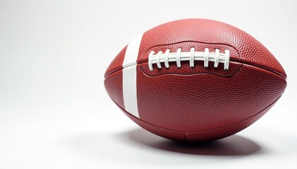 Close-up of an american football on white background, game, background