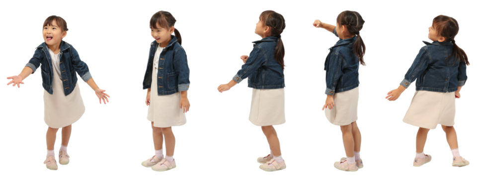 はしゃぐ女の子