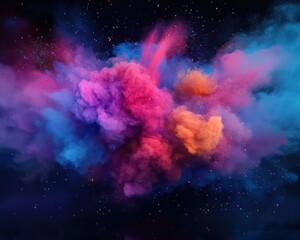 Colorful abstract smoke design